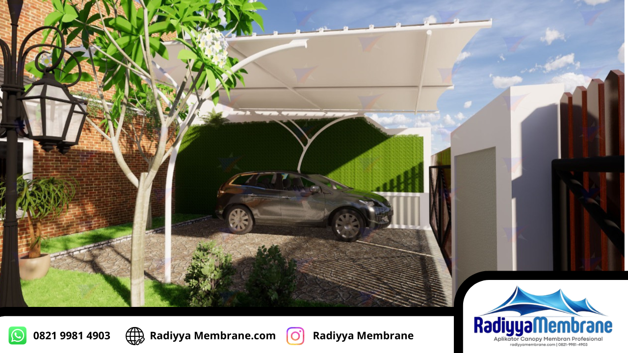 Kanopi Membrane Tegal - Tampak Parkiran