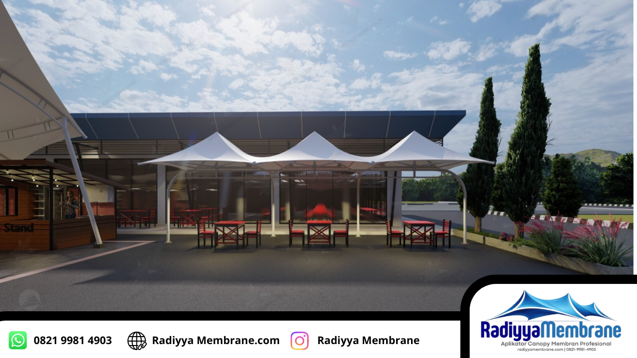 Kanopi Membrane Depok parkiran depan