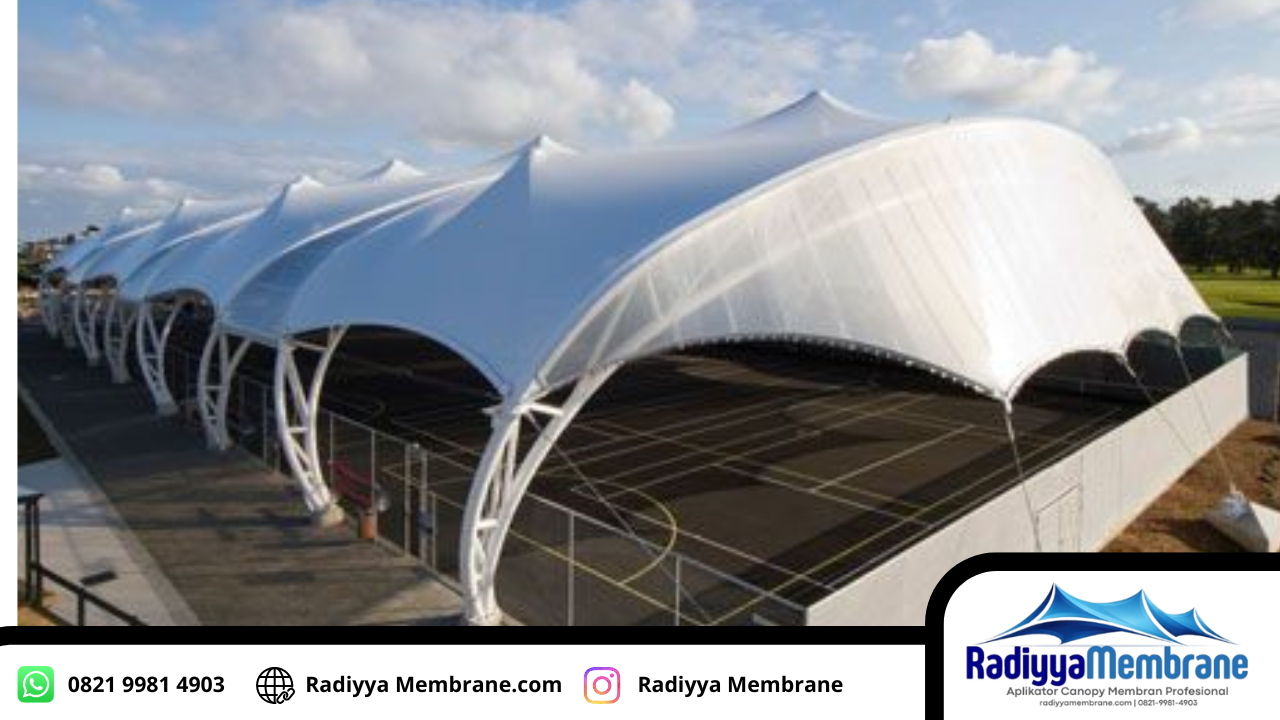 Kanopi Membrane Lapangan Basket Bogor Tensile Structure