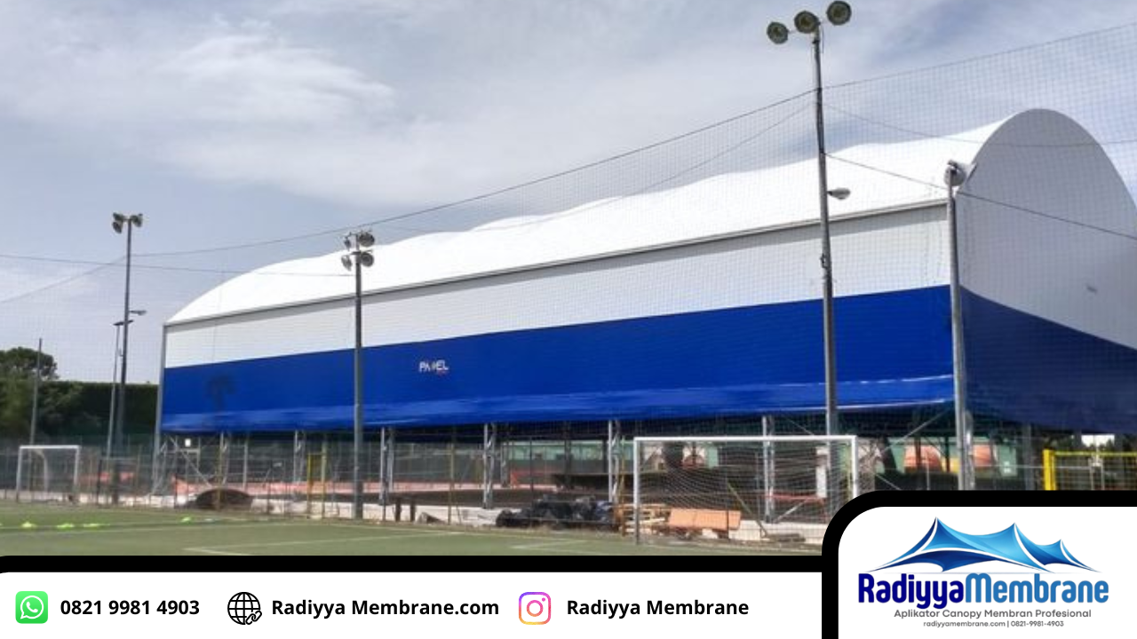 Desain kanopi membrane area industri Karawang