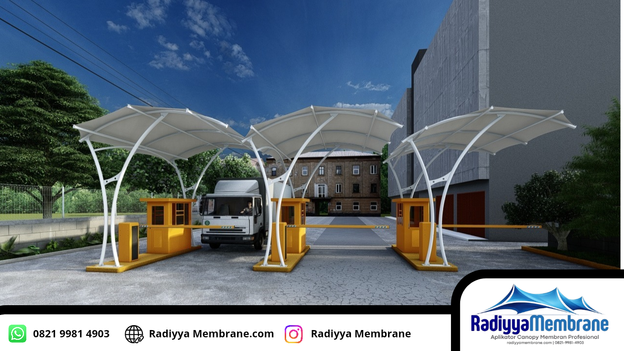 Desain Kanopi Membran Parkiran Tangerang