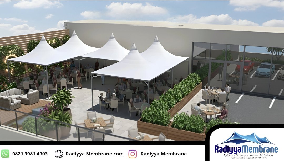 kanopi membrane cafe Jakarta Barat
