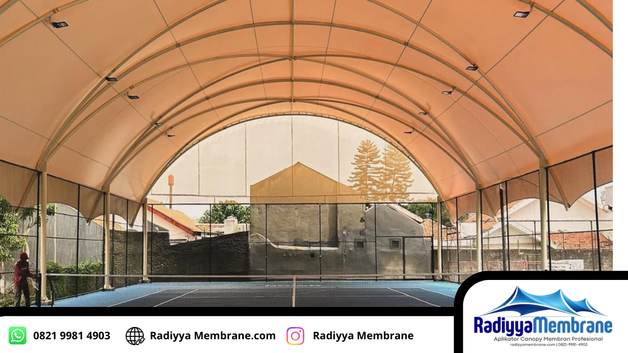 kanopi membrane lapangan padel bogor