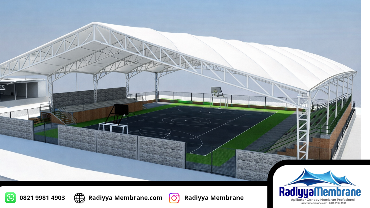 kanopi membrane lapangan futsal bogor