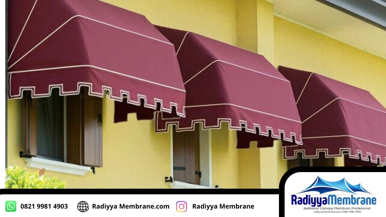 Pemasangan Kanopi Kain Awning Sunbrella