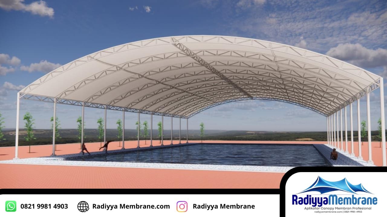 Tim Radiyya Membrane saat proses instalasi Kanopi Membrane Jakarta Selatan