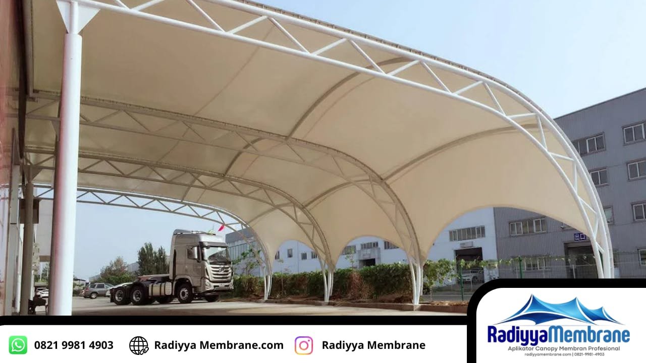 Desain Kanopi Membrane Model Kerucut