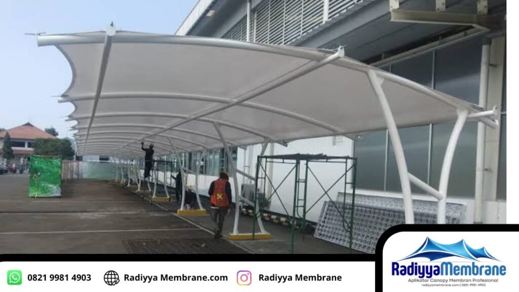 Kanopi membran rumah dan carport Sukabumi - Radiyya Membrane