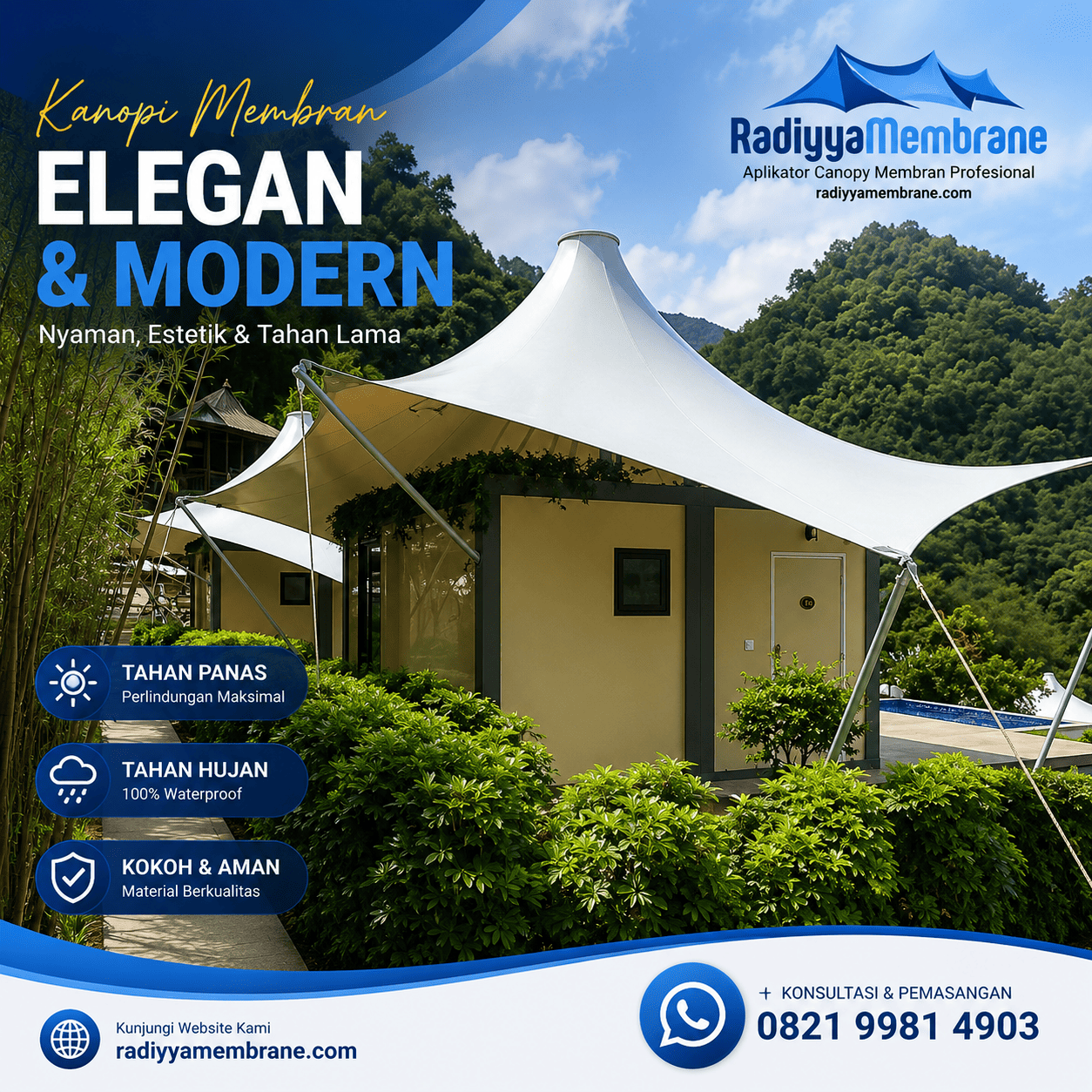 Kanopi Membran Area Glamping