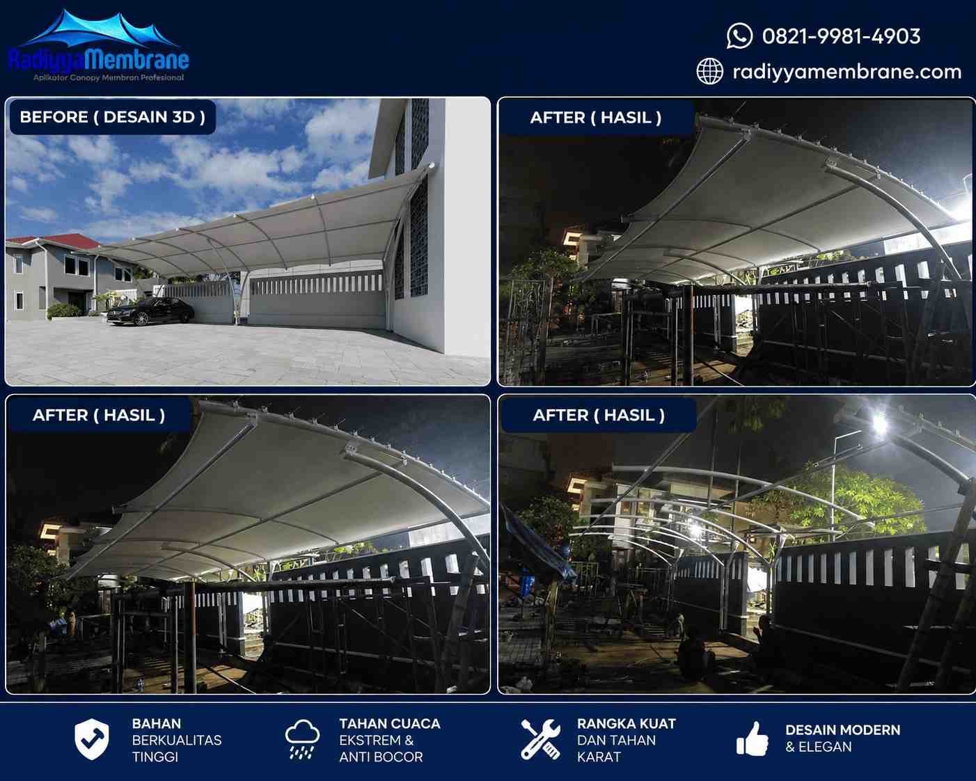 Before After Kanopi Membran Carport